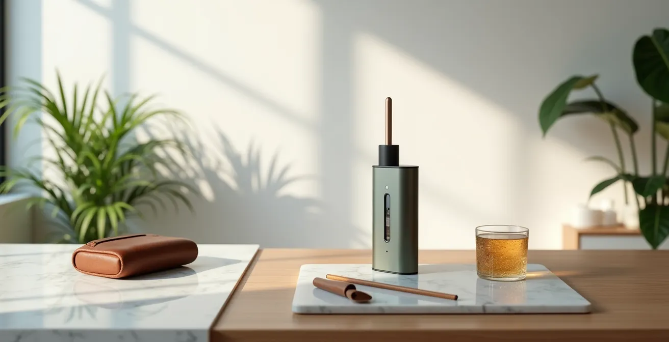 Vaporisateur portable et station de salon côte à côte