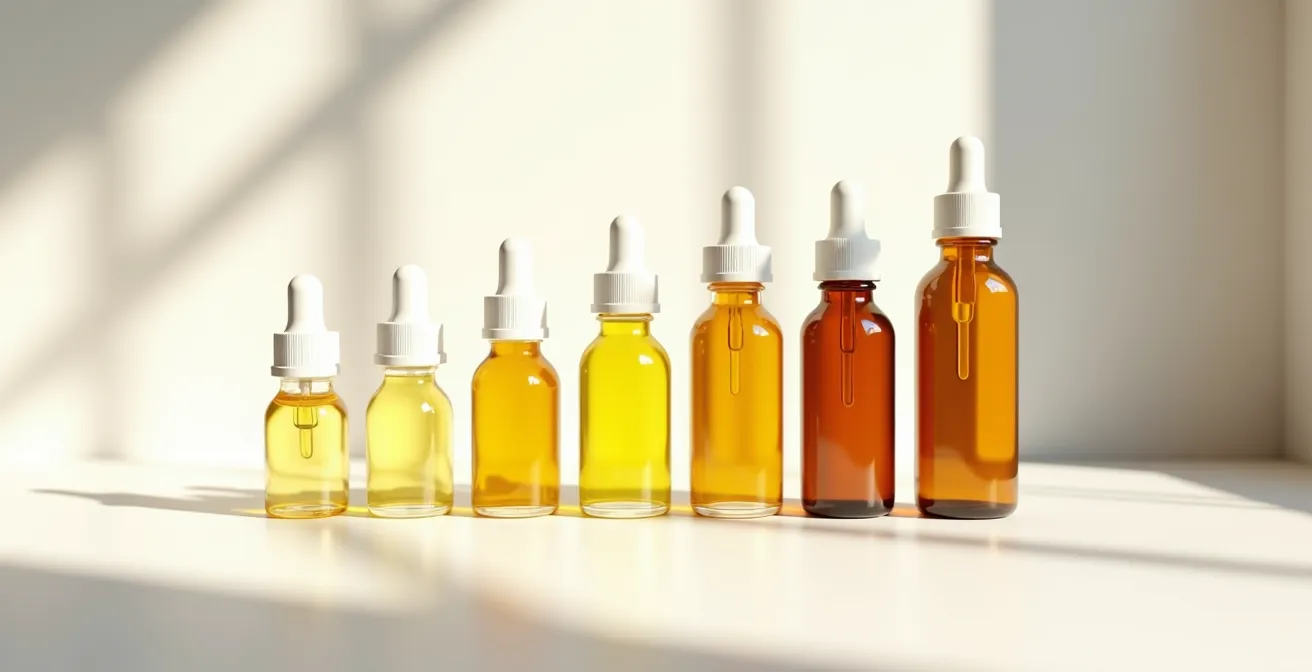 Visualisation de la dégradation des composés du CBD dans le temps