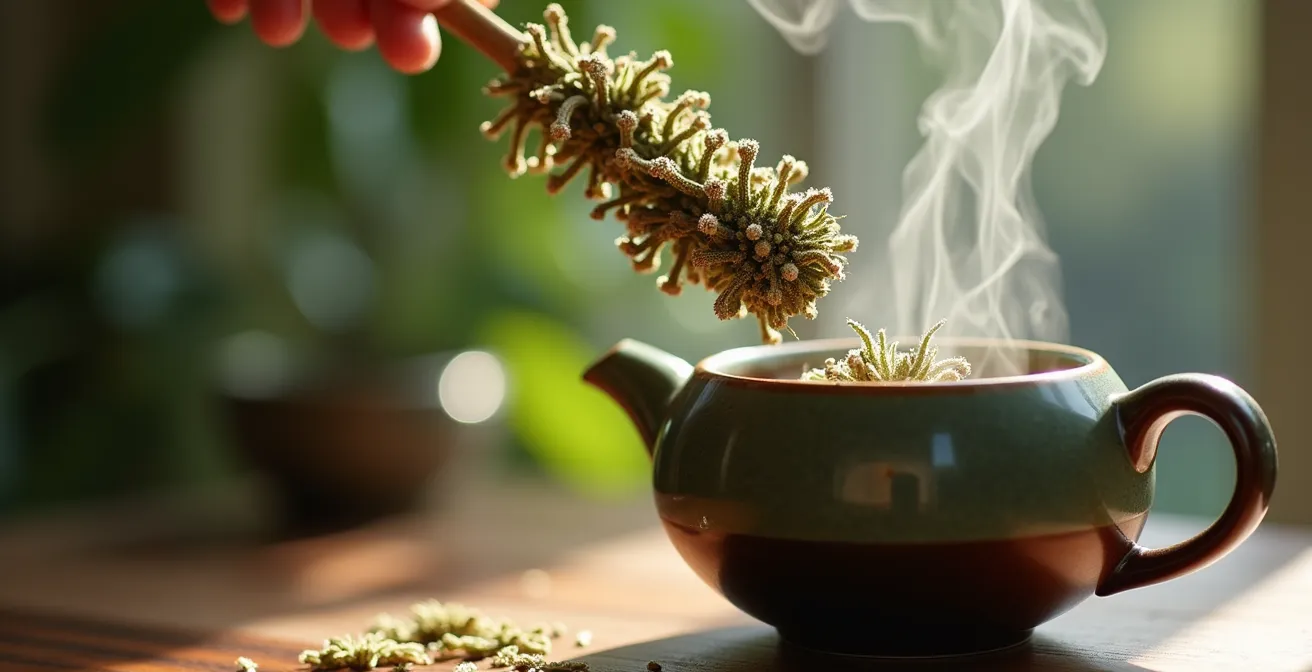 Préparation consciente d'une tisane au chanvre en soirée