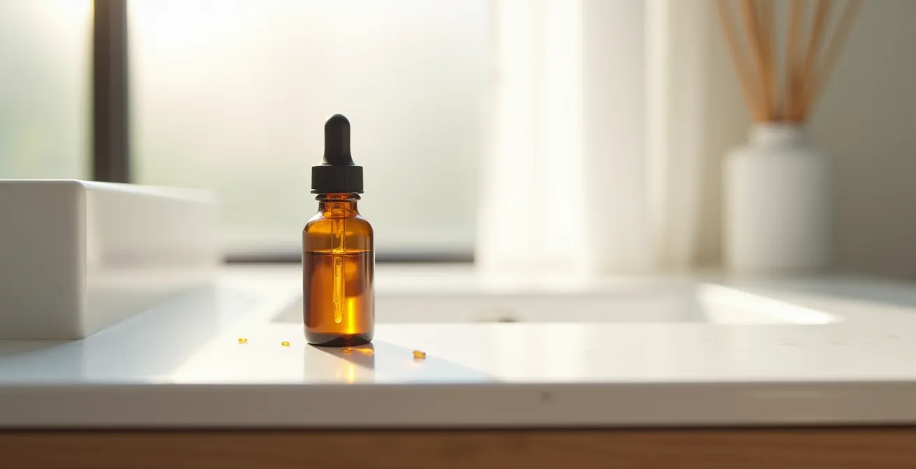 Application ciblée de sérum CBD sur micro-coupure de rasage