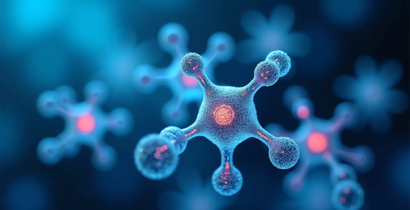 Visualisation de l'action synergique du CBD et magnésium sur le système nerveux